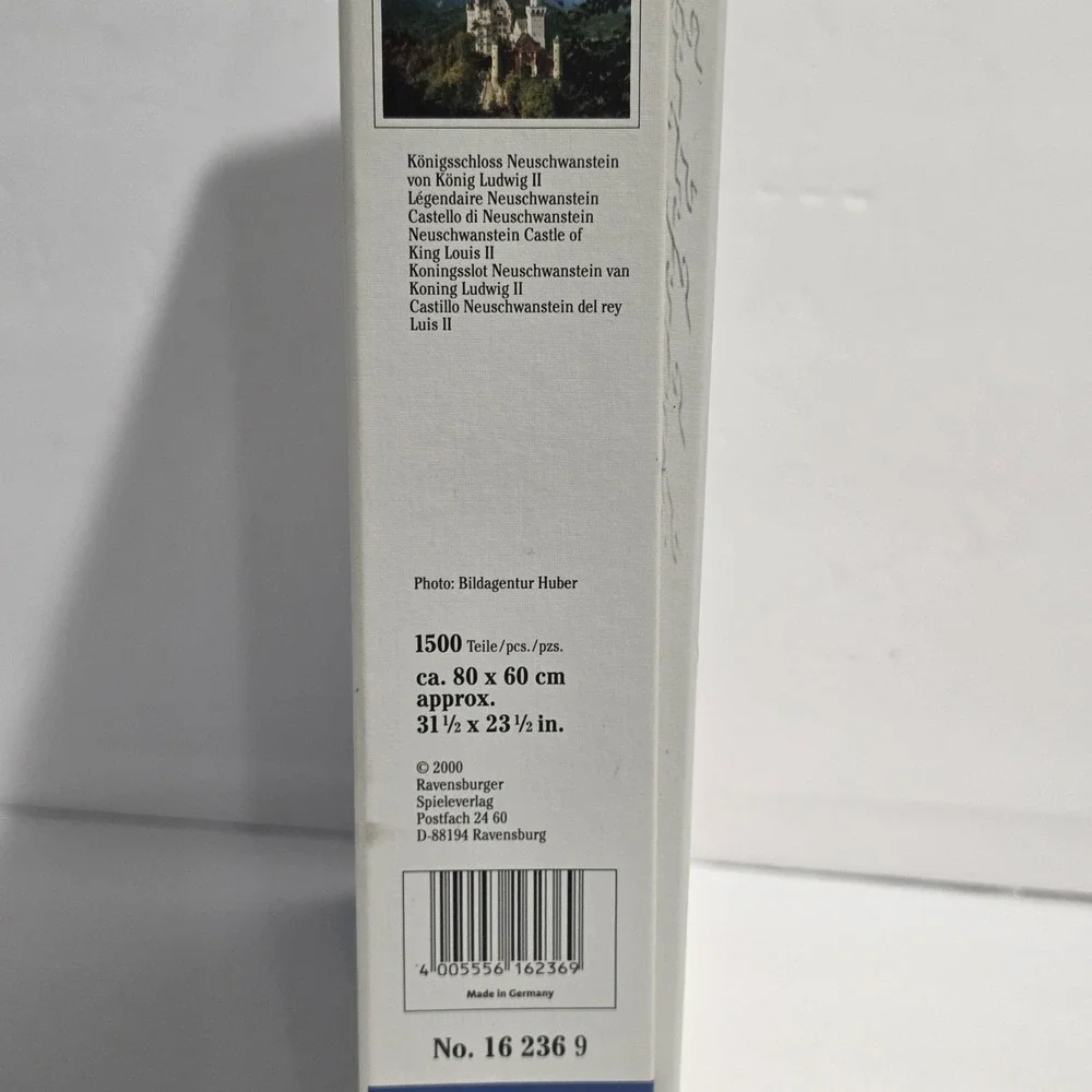Ravensburger Neuschwanstein Castle of King Louis II 1500 Piece Puzzle No. 162369